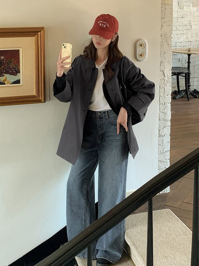 chic 한국 가을 영국식 패션 품격 작은 대중 디자인 센스 루즈핏 캐주얼 다용도 재킷 재킷 상세 이미지 10