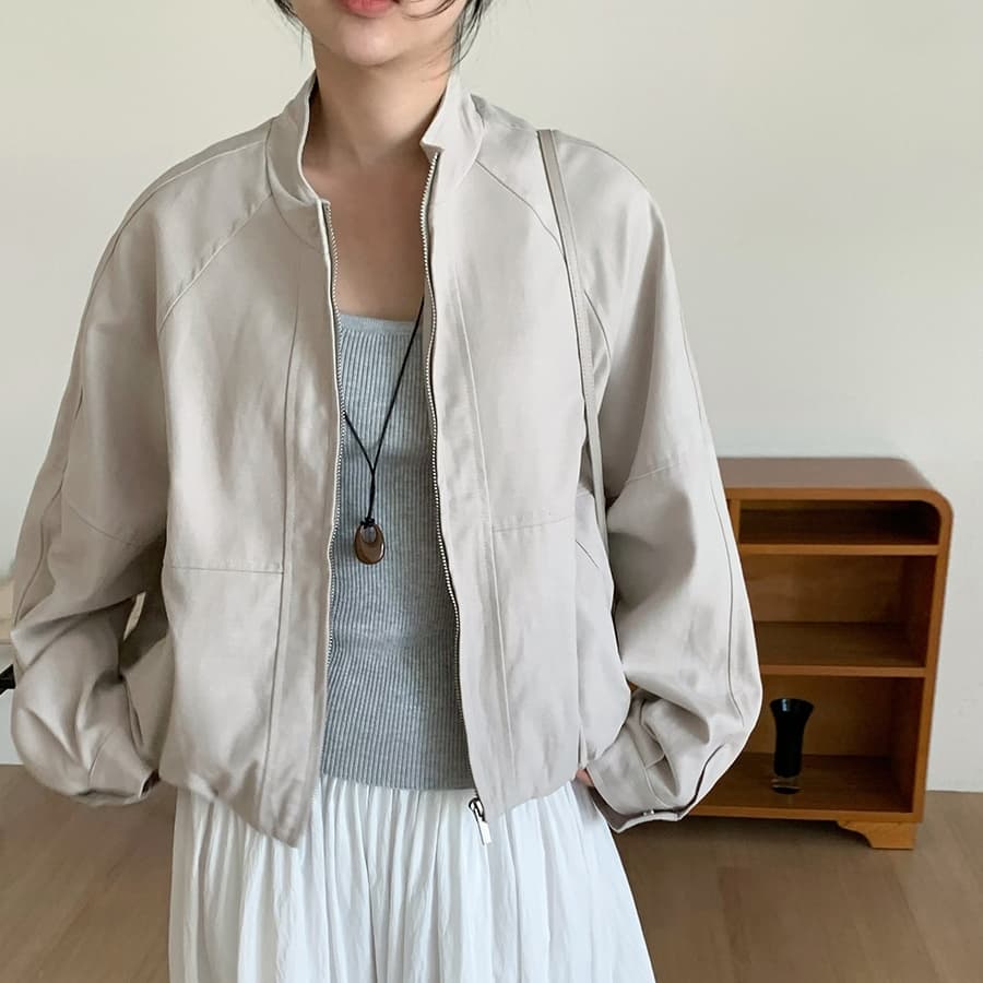 chic 한 부서 가을 겨울 레트로 스탠드 칼라 지퍼 개성 패션 다용도 쇼트 스타일 야구 유니폼 재킷 재킷 이미지 4