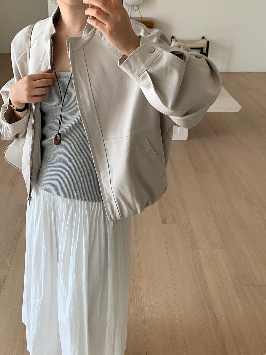 chic 한 부서 가을 겨울 레트로 스탠드 칼라 지퍼 개성 패션 다용도 쇼트 스타일 야구 유니폼 재킷 재킷 상세 이미지 13