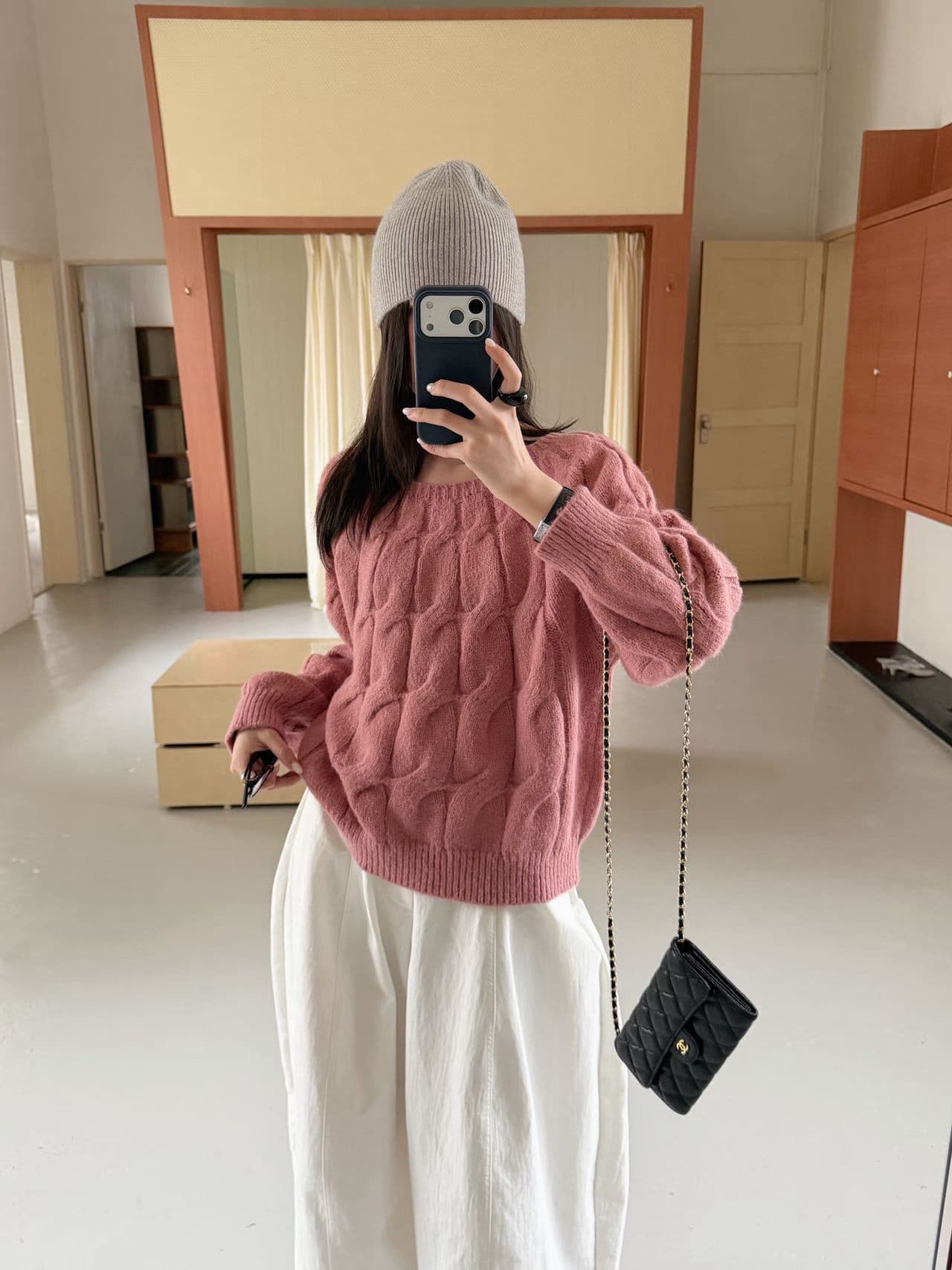 chic 한 부서 가을 겨울 새로운 패션 비스듬한 어깨 꽈배기 느긋한 캐주얼 풀오버 니트 스웨터 맨위 상세 이미지 17