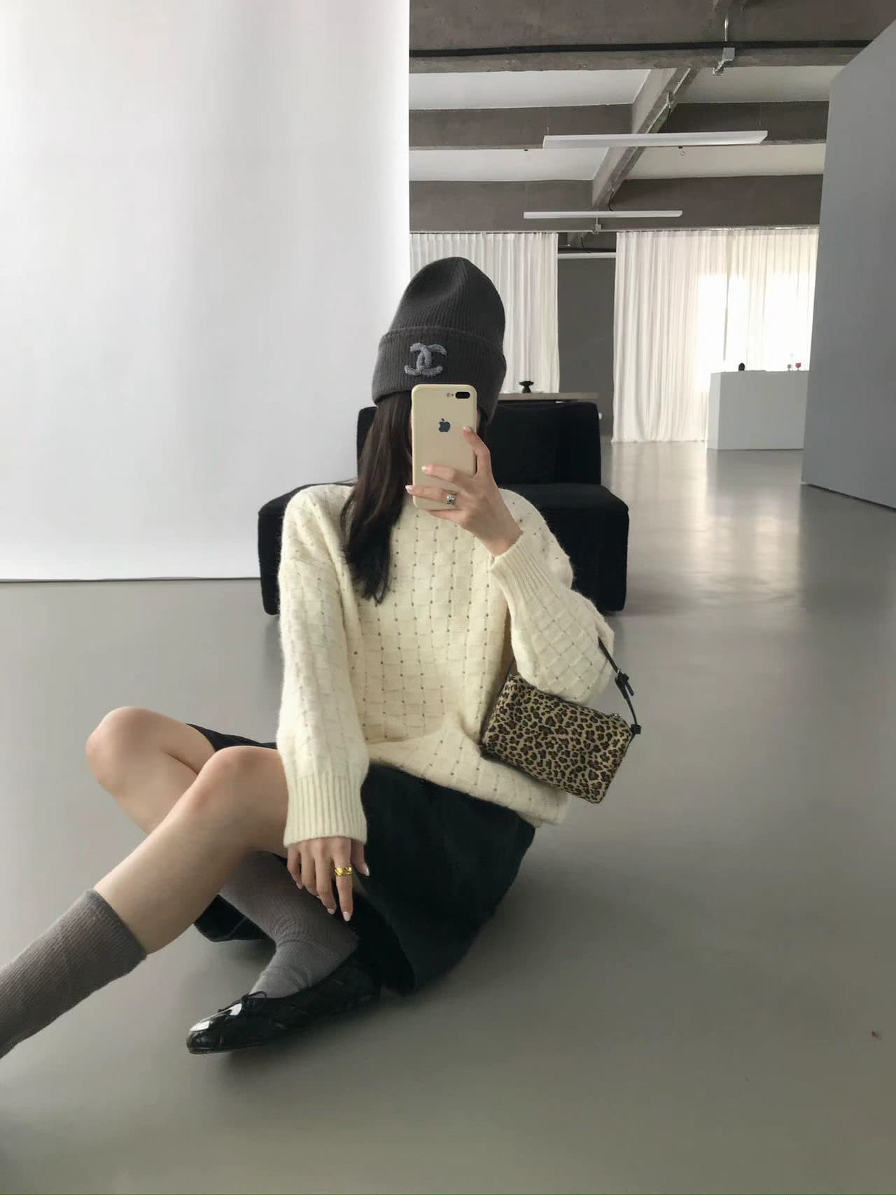 chic 한 부서 가을 겨울 느긋한 작은 대중 후아 남편 그리드 풀오버 루즈핏 캐주얼 다용도 니트 스웨터 스웨터 맨위 상세 이미지 1