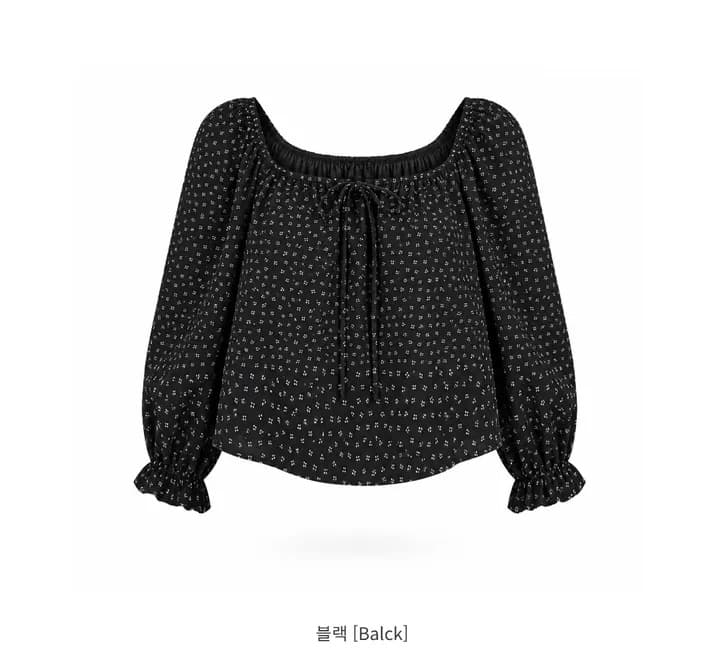 chic 한 부서 가을 부드러운 달콤함 연령 감소 꽃무늬 광장 칼라 끈 연꽃 잎 소매 캐주얼 다용도 셔츠 맨위 상세 이미지 34