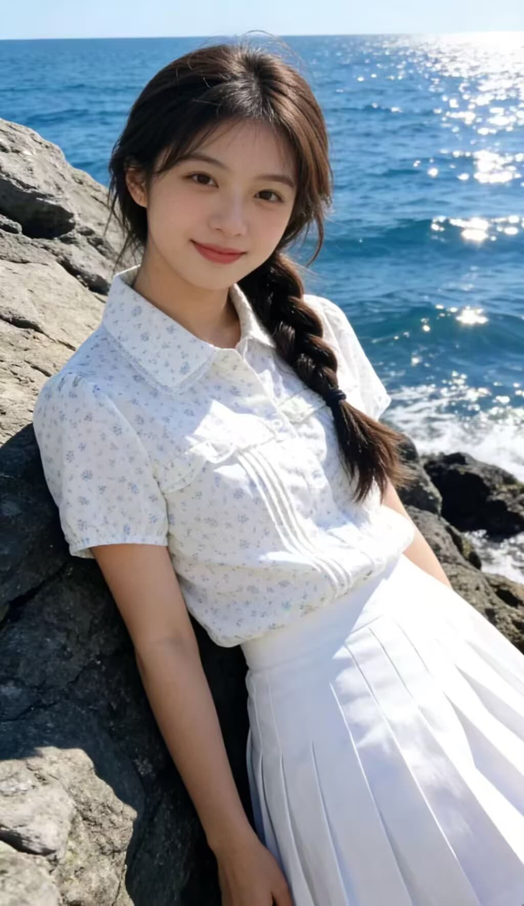 한 부서 베이비 칼라 꽃무늬 반팔 여성 셔츠 2026 여름 새로운 달콤한 스타일 연령 감소 루즈핏 거품 소매 맨위 상세 이미지 3