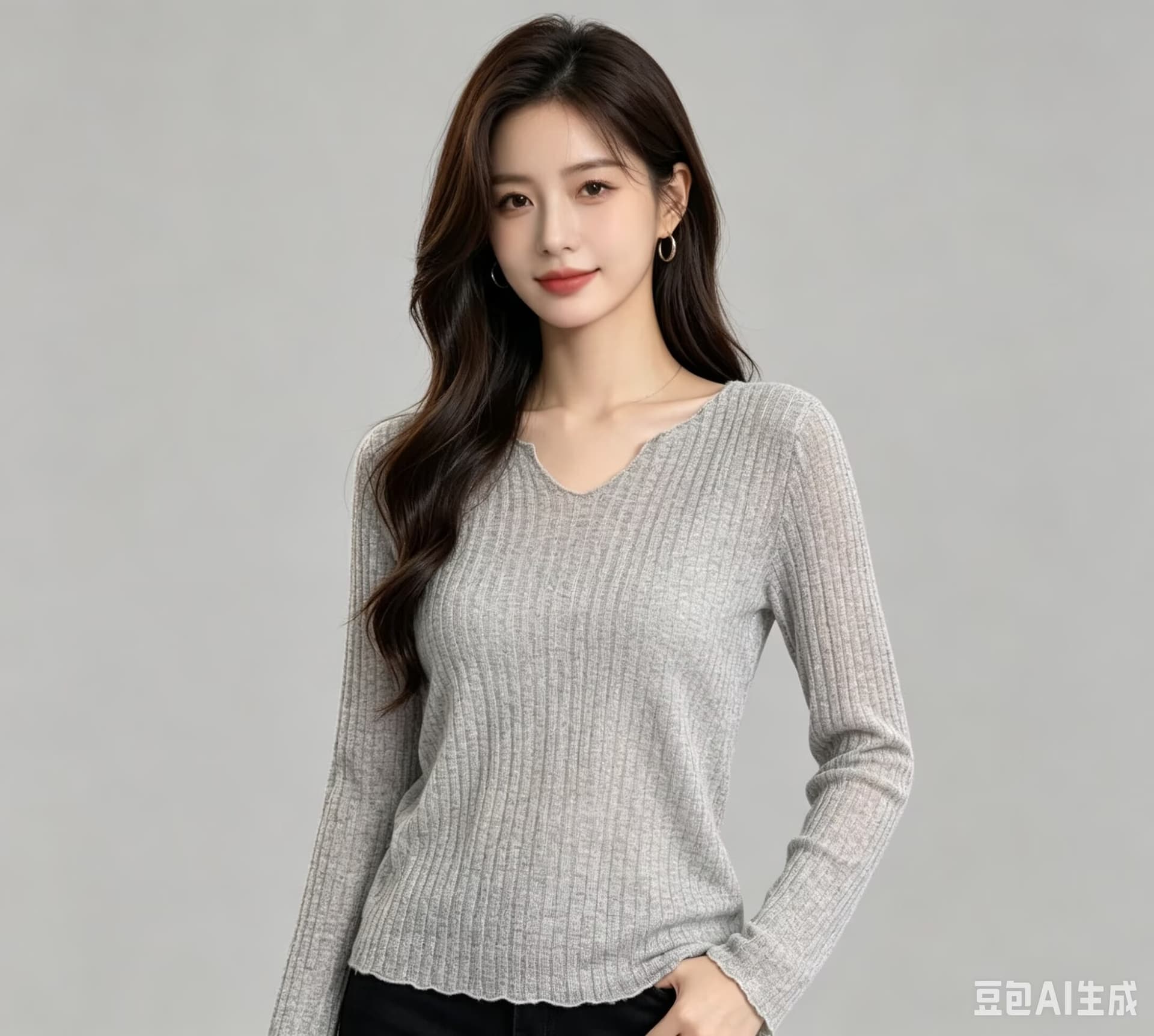 2026 법 마이크로 ~을 통해 긴팔 여성 순수한 욕망 자외선 차단 블라우스 여름 루즈핏 얇은 스타일 고급 센스 투피스 세트 맨위 이미지 3