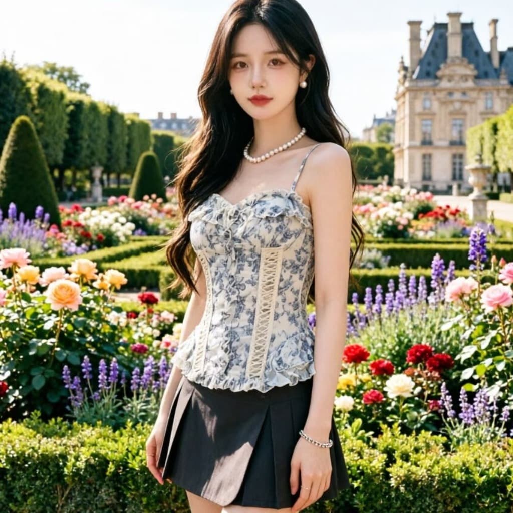 2026 아메리칸 레트로 레이스 슬립 여성 여름 디자인 센스 허리 수축 레이스 조끼 핫걸 스트랩 튜브탑 이미지 3