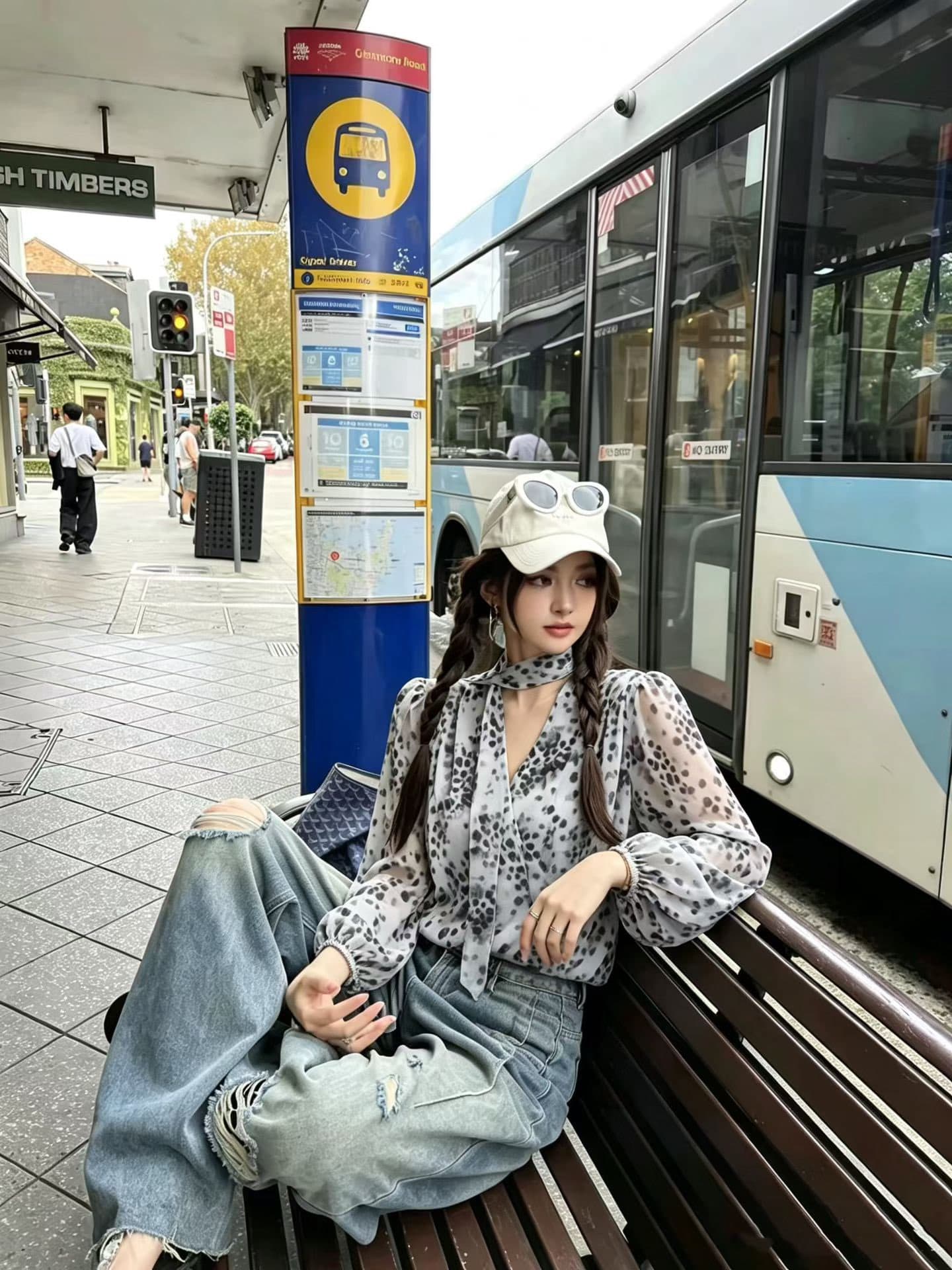 2026 프랑스식 레트로 도트 무늬 십자가 V넥 긴팔 여성 셔츠 허리 수축 쇼트 스타일 거품 소매 부드러운 바람 작은 셔츠 이미지 4