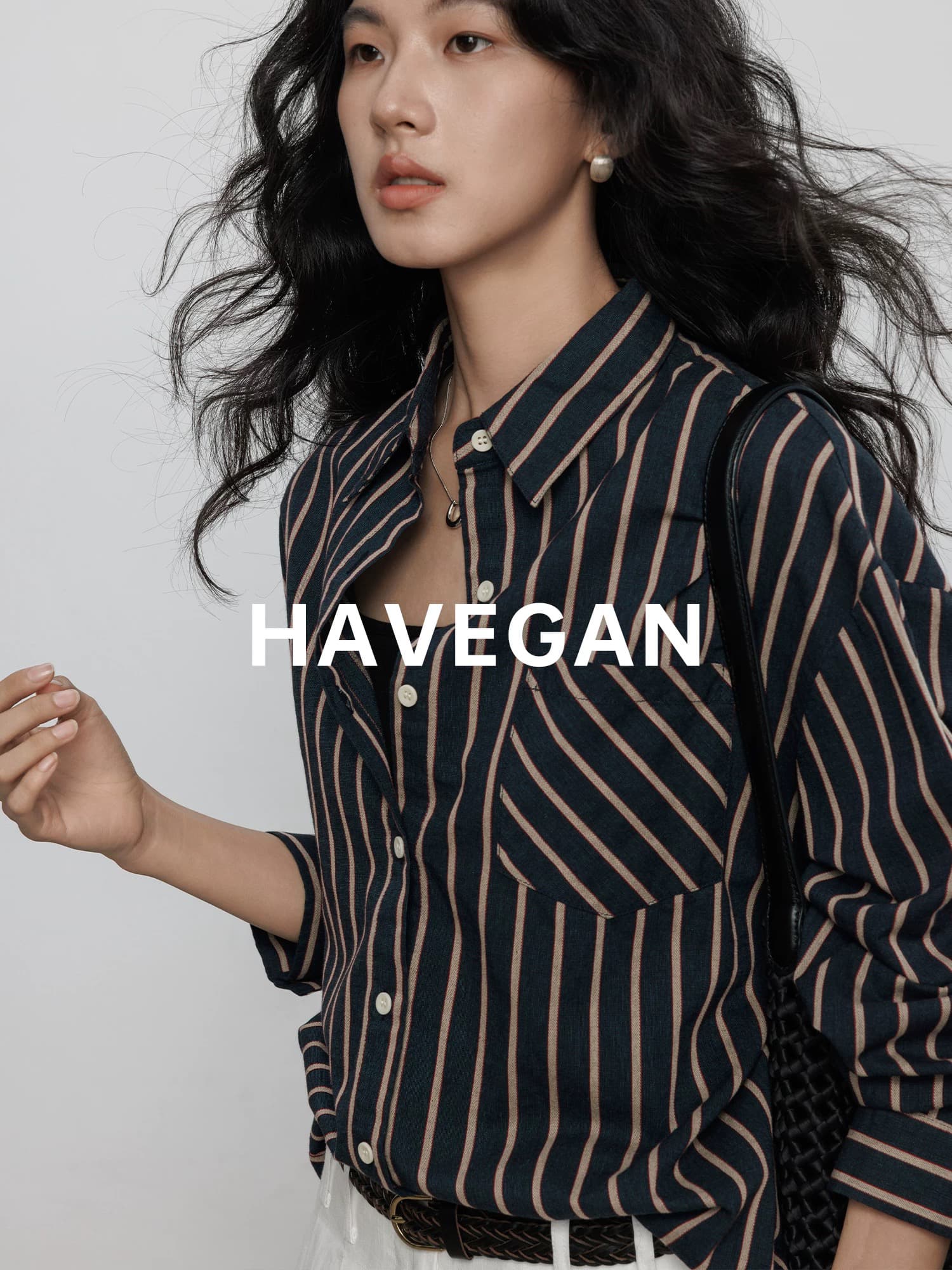 와 객실 havegan 봄 레트로 디자인 센스 스트라이프 여성 셔츠 2026 새로운 고급 출퇴근 캐주얼 맨위 상세 이미지 4