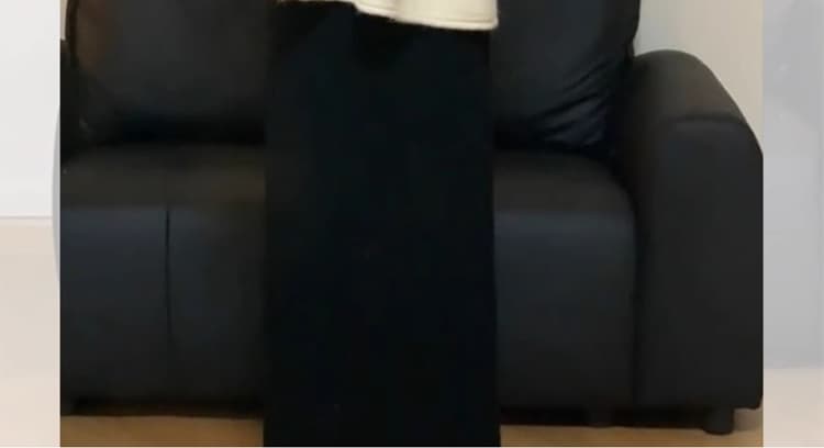 지금 가을 겨울 전체 집합 착용 가져 가라. 레트로 검정색 프릴 나팔 소매 니트 긴 소매 베스트 슬림해 보이는 세트 상세 이미지 26