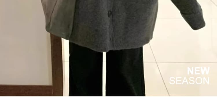 지금 한 부서 고급 센스 망토 숄 모직 외투 2025 새로운 잘 생긴 재킷 코디 와이드 레그 팬츠 투피스 세트 상세 이미지 3