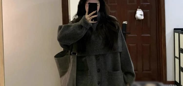 지금 한 부서 고급 센스 망토 숄 모직 외투 2025 새로운 잘 생긴 재킷 코디 와이드 레그 팬츠 투피스 세트 상세 이미지 34