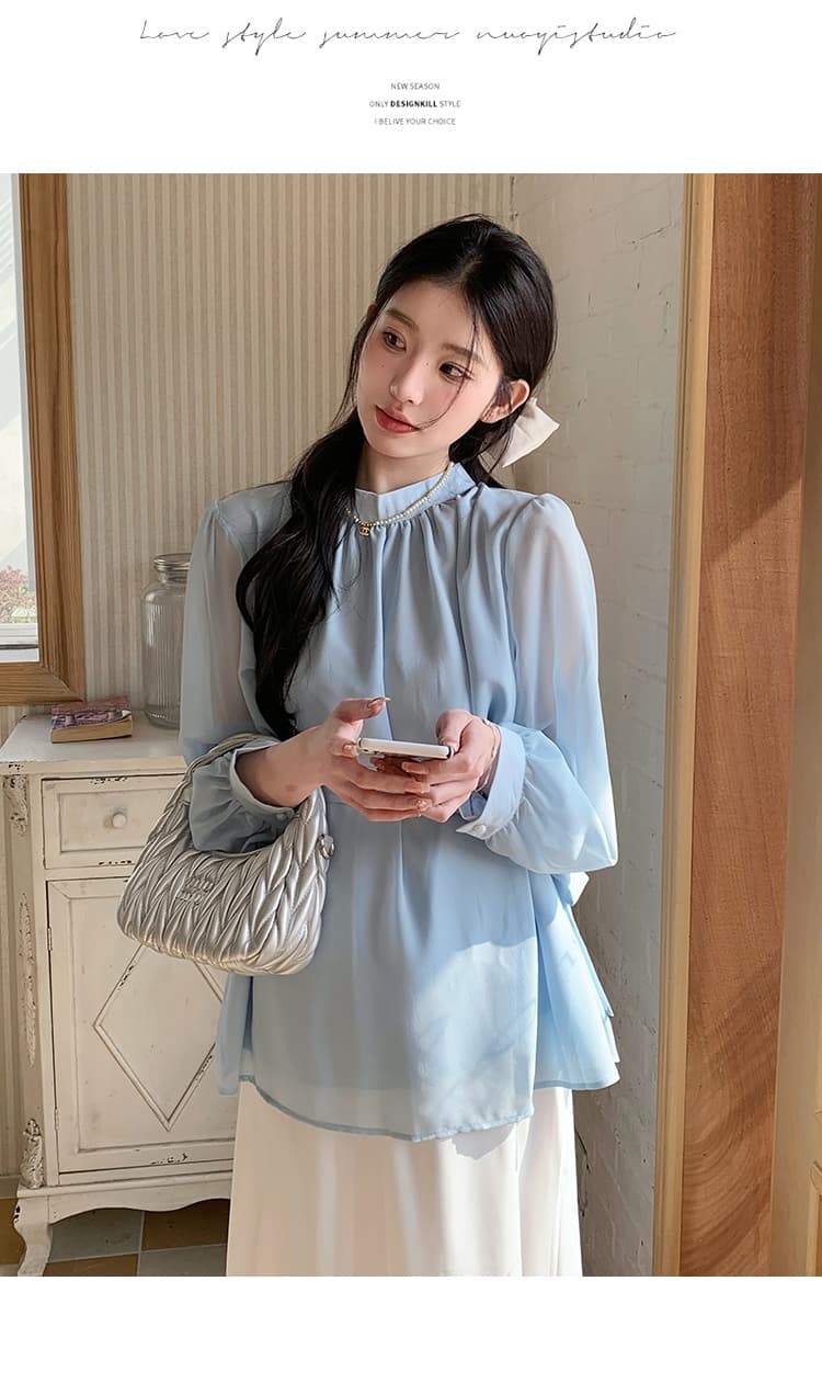실사 지금 임산부 한국 드라마 차 부서 착용 가져 가라. 봄 새로운 마이크로 지방 고급 센스 로얄 자매 셔츠 반신 스커트 투피스 세트 상세 이미지 14