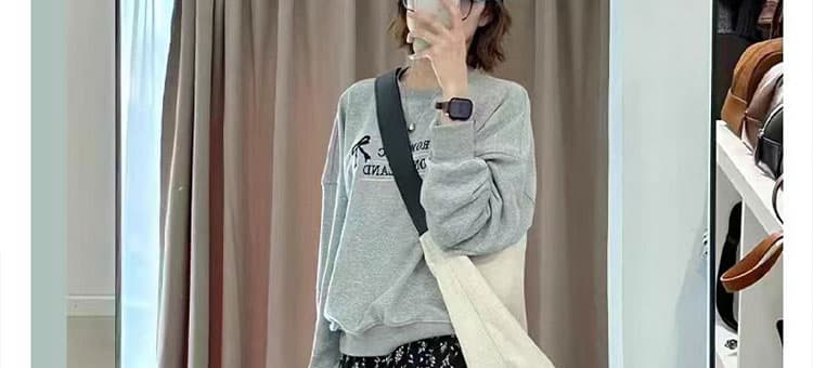 지금 임산부 하이웨이스트 복부 지지 꽃무늬 반신 스커트 봄 가을 하이웨이스트 다용도 도루 센스 한 마디 큰 진자 중간 길이 우산 치마 상세 이미지 37