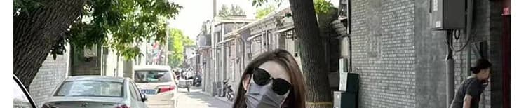 지금 임산부 새로운 패션 세트 여름 루즈핏 V넥 반팔 맨위 하이웨이스트 복부 지지 슬림해 보이는 반신 바지 상세 이미지 57
