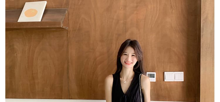 지금 여름 새로운 프랑스식 빛 럭셔리 민소매 조끼 맨위 느긋한 와이드 레그 팬츠 외국 가스 투피스 세트 상세 이미지 62
