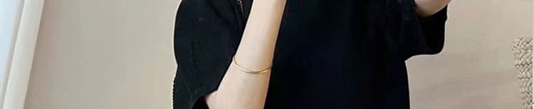지금 임산부 여름 새로운 프랑스식 캄파넬라 세과 세트 표지 고기 품격 슬림해 보이는 검정색 맨위 반신 스커트 투피스 세트 상세 이미지 11