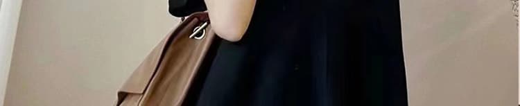 지금 임산부 여름 새로운 프랑스식 캄파넬라 세과 세트 표지 고기 품격 슬림해 보이는 검정색 맨위 반신 스커트 투피스 세트 상세 이미지 12