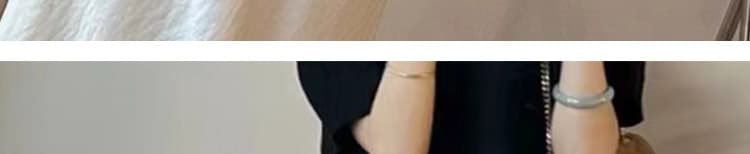지금 임산부 여름 새로운 프랑스식 캄파넬라 세과 세트 표지 고기 품격 슬림해 보이는 검정색 맨위 반신 스커트 투피스 세트 상세 이미지 50