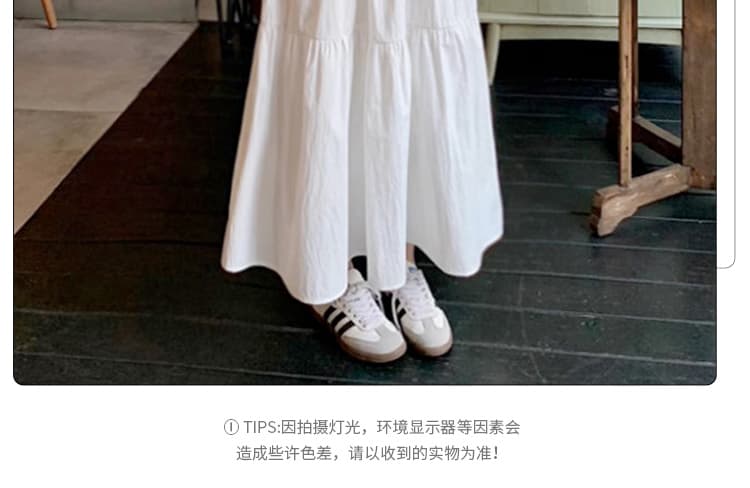 임산부 반신 스커트 여름 다용도 중간 길이 우산 치마 느긋한 양면 펌프 로프 케이크 드레스 상세 이미지 10