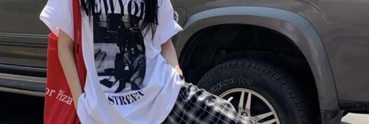 선물 물품 출산 착용 순면 티셔츠 스포츠 슈트 여름 루즈핏 캐주얼 넓은 다리 체크무늬 바지 투피스 세트 상세 이미지 36