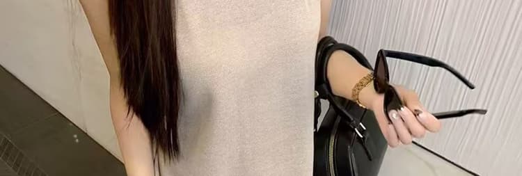 지금 임산부 세트 느긋한 느슨함 품격 캐주얼 불규칙 자외선 차단 블라우스 숄 슬립 드레스 투피스 세트 상세 이미지 26