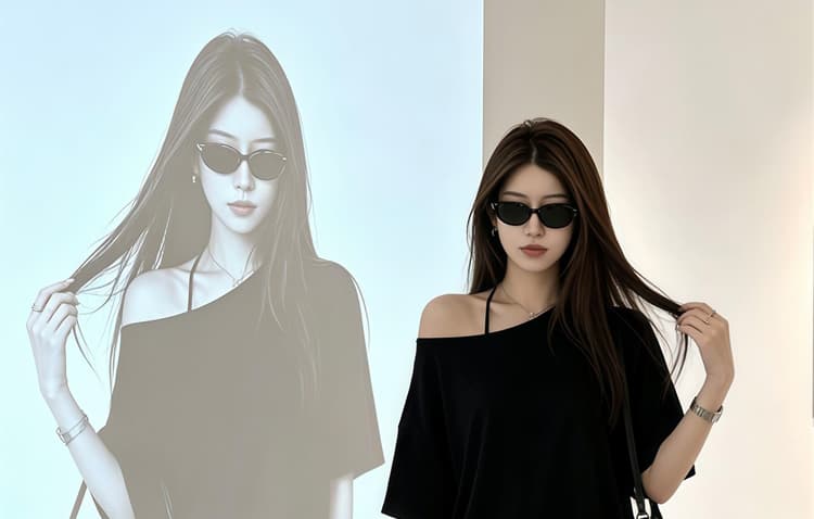 지금 지금 임산부 세트 새로운 편안함 코디 여름 미니멀리즘 패션 비스듬한 어깨 반팔 티셔츠 와이드 레그 팬츠 투피스 세트 상세 이미지 22