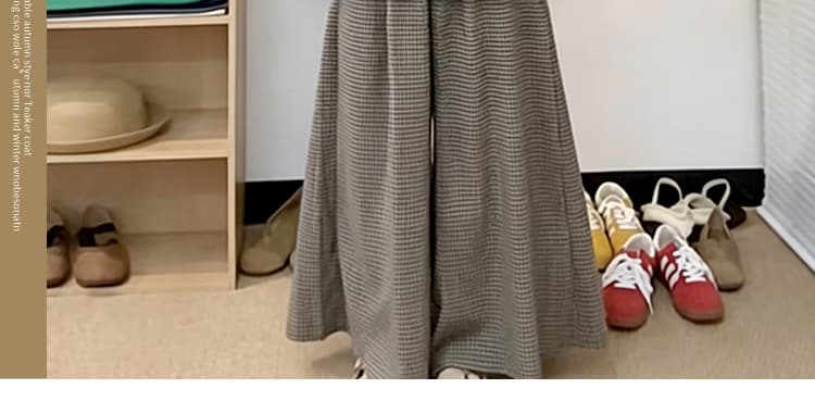 지금 지금 새로운 고유 한 검정색 V넥 민소매 조끼 체크무늬 와이드 레그 팬츠 2026 여름 새로운 느슨함 센스 세트 상세 이미지 13