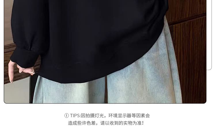 지금 새로운 임산부 패션 디자인 센스 홀로우 아웃 오프숄더 긴팔 슬림해 보이는 Chic 비스듬한 어깨 루즈핏 외국 가스 맨위 상세 이미지 10