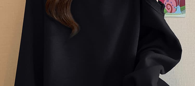 지금 새로운 임산부 패션 디자인 센스 홀로우 아웃 오프숄더 긴팔 슬림해 보이는 Chic 비스듬한 어깨 루즈핏 외국 가스 맨위 상세 이미지 22
