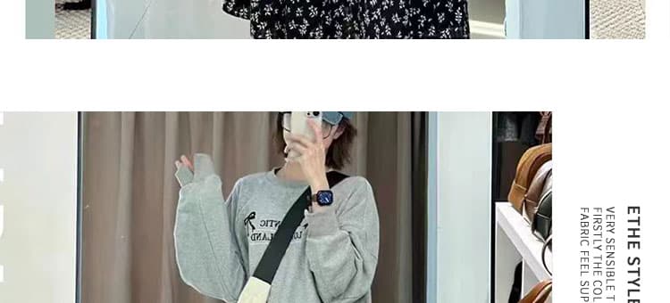 지금 임산부 하이웨이스트 복부 지지 꽃무늬 반신 스커트 봄 가을 하이웨이스트 다용도 도루 센스 한 마디 큰 진자 중간 길이 우산 치마 상세 이미지 39