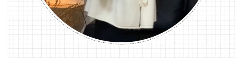 지금 가을 겨울 전체 집합 착용 가져 가라. 레트로 검정색 프릴 나팔 소매 니트 긴 소매 베스트 슬림해 보이는 세트 상세 이미지 6