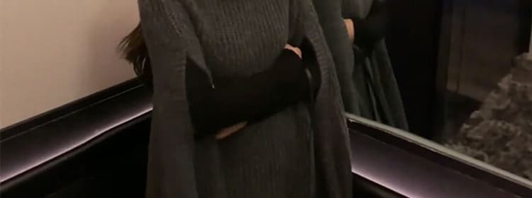 지금 한 부서 느긋한 바람 품격 가을 겨울 새로운 패션 망토 박쥐 맨위 만나는 긴팔 바지 3종 세트 상세 이미지 31