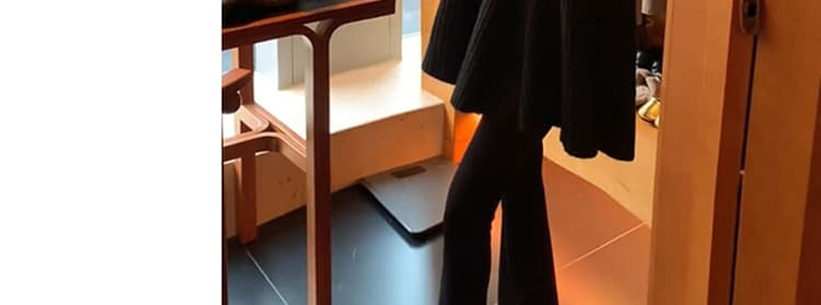 지금 한 부서 느긋한 바람 품격 가을 겨울 새로운 패션 망토 박쥐 맨위 만나는 긴팔 바지 3종 세트 상세 이미지 34