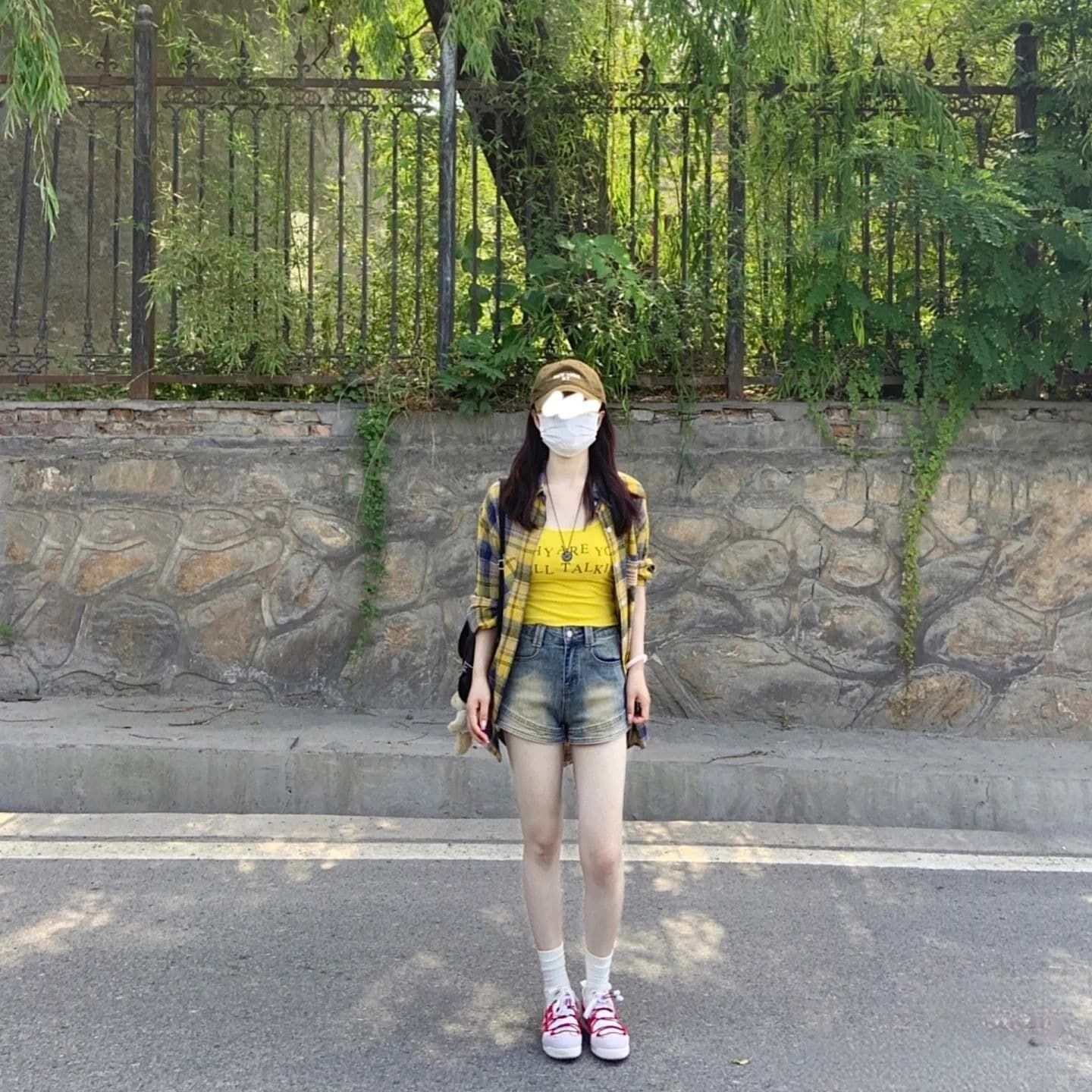 원본 원단 도파민 순면 황색 검정색 체크무늬 여성 셔츠 루즈핏 느긋한 바람 셔츠 태양 보호 셔츠 외출용 이미지 4