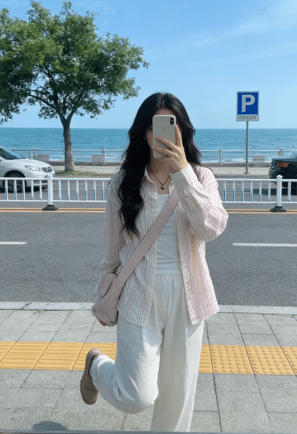 원본 원단 2026 여름 자외선 차단 순면 여성 셔츠 스트라이프 작은 청신 루즈핏 다용도 외부 맨위 상세 이미지 10
