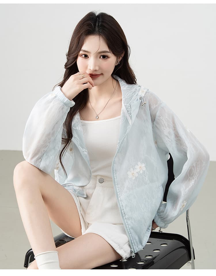 사탕 색상 달콤함 연령 감소 꽃 재킷 2026 여름 새로운 작은 키 디자인 센스 자외선 차단 경량 맨위 상세 이미지 21