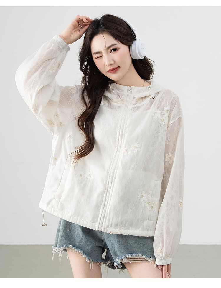 사탕 색상 달콤함 연령 감소 꽃 재킷 2026 여름 새로운 작은 키 디자인 센스 자외선 차단 경량 맨위 상세 이미지 30