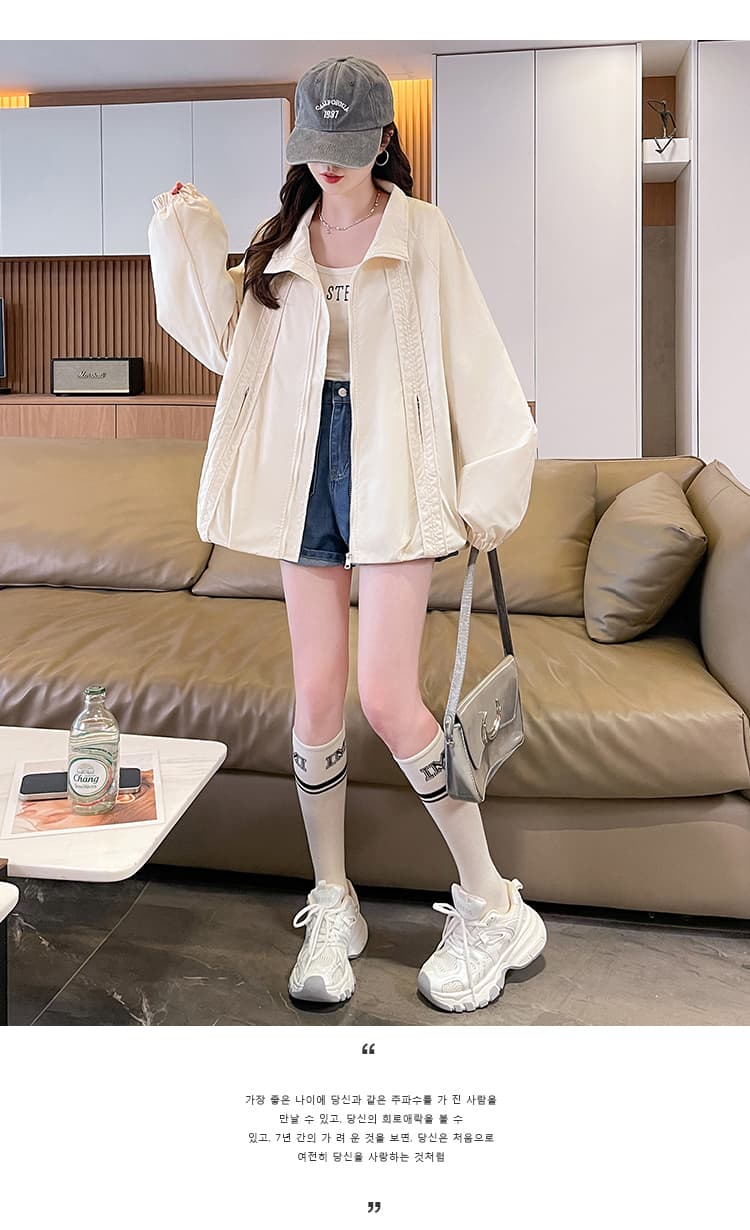 미니멀리즘 작은 대중 폴로 칼라 여성 코트 2026 가을 겨울 새로운 중학교 학생 루즈핏 다용도 자켓 재킷 트렌디 상세 이미지 26