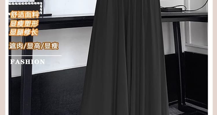 임산부 바지 여름 새로운 패션 루즈핏 슬림해 보이는 한 마디 반신 스커트 하이웨이스트 스트레이트 팬츠 도루 센스 와이드 레그 팬츠 상세 이미지 2