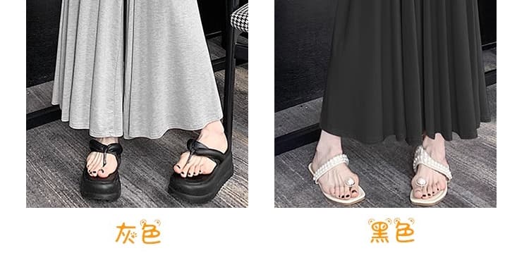 임산부 바지 여름 새로운 패션 루즈핏 슬림해 보이는 한 마디 반신 스커트 하이웨이스트 스트레이트 팬츠 도루 센스 와이드 레그 팬츠 상세 이미지 6