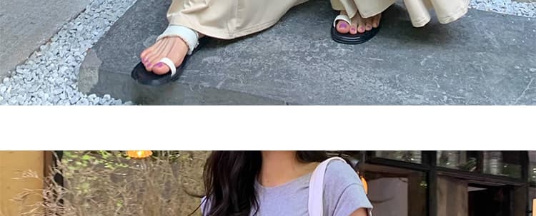 임산부 반신 스커트 여름 여성 새로운 펌프 로프 하이웨이스트 슬림해 보이는 한 마디 롱 스커트 캐주얼 느긋한 넓은 다리 루즈핏 바지 상세 이미지 31