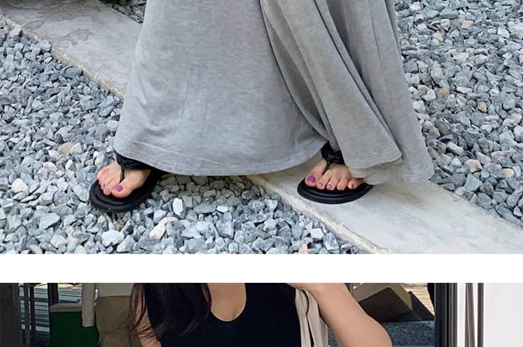 임산부 반신 스커트 여름 여성 새로운 펌프 로프 하이웨이스트 슬림해 보이는 한 마디 롱 스커트 캐주얼 느긋한 넓은 다리 루즈핏 바지 상세 이미지 41