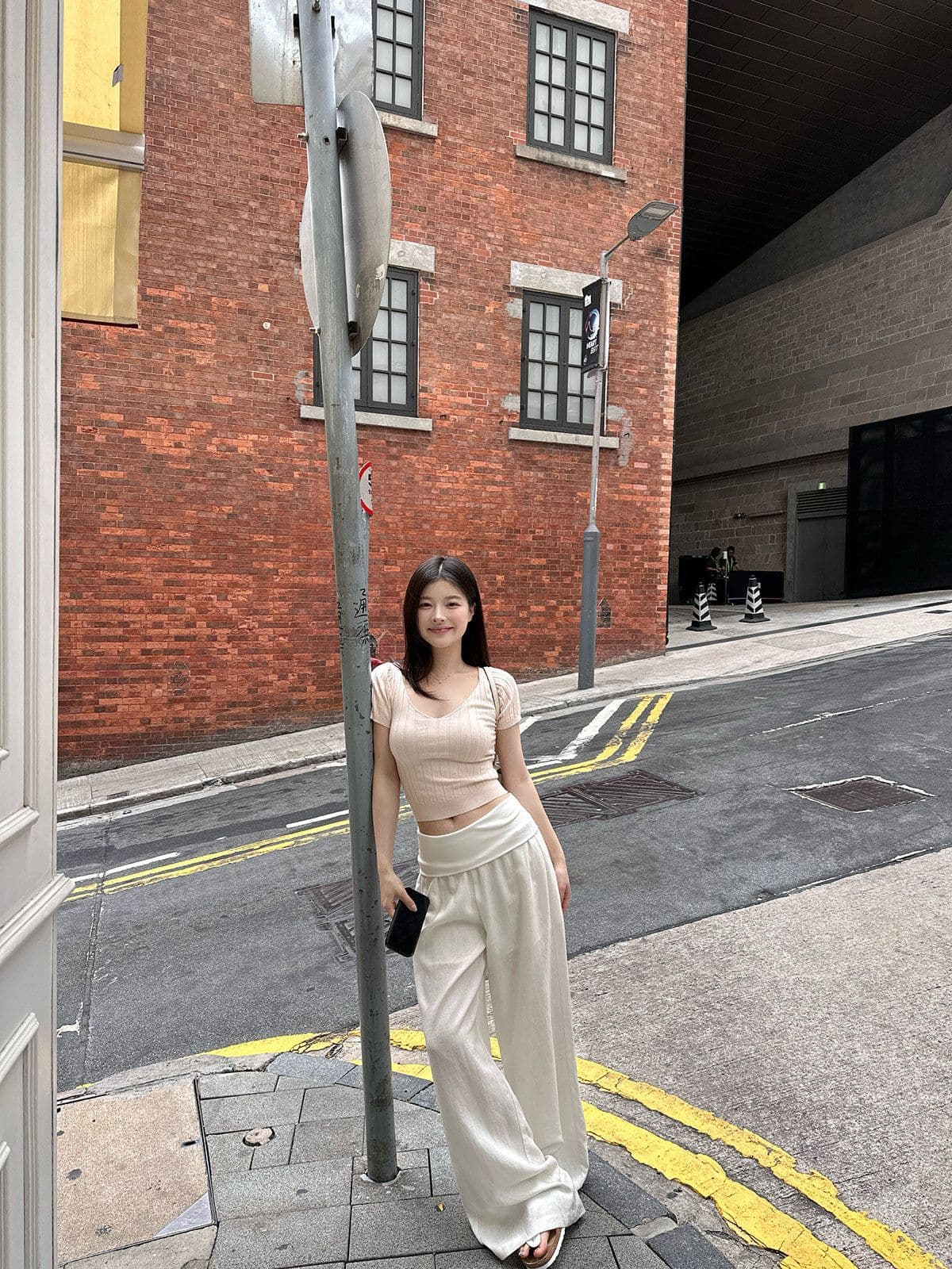 임산부 와이드 레그 팬츠 2026 새로운 여름 얇은 스타일 오래된 돈 바람 스트레이트 캐주얼 도루 센스 롱 바지 디자인 센스 하이웨이스트 상세 이미지 8