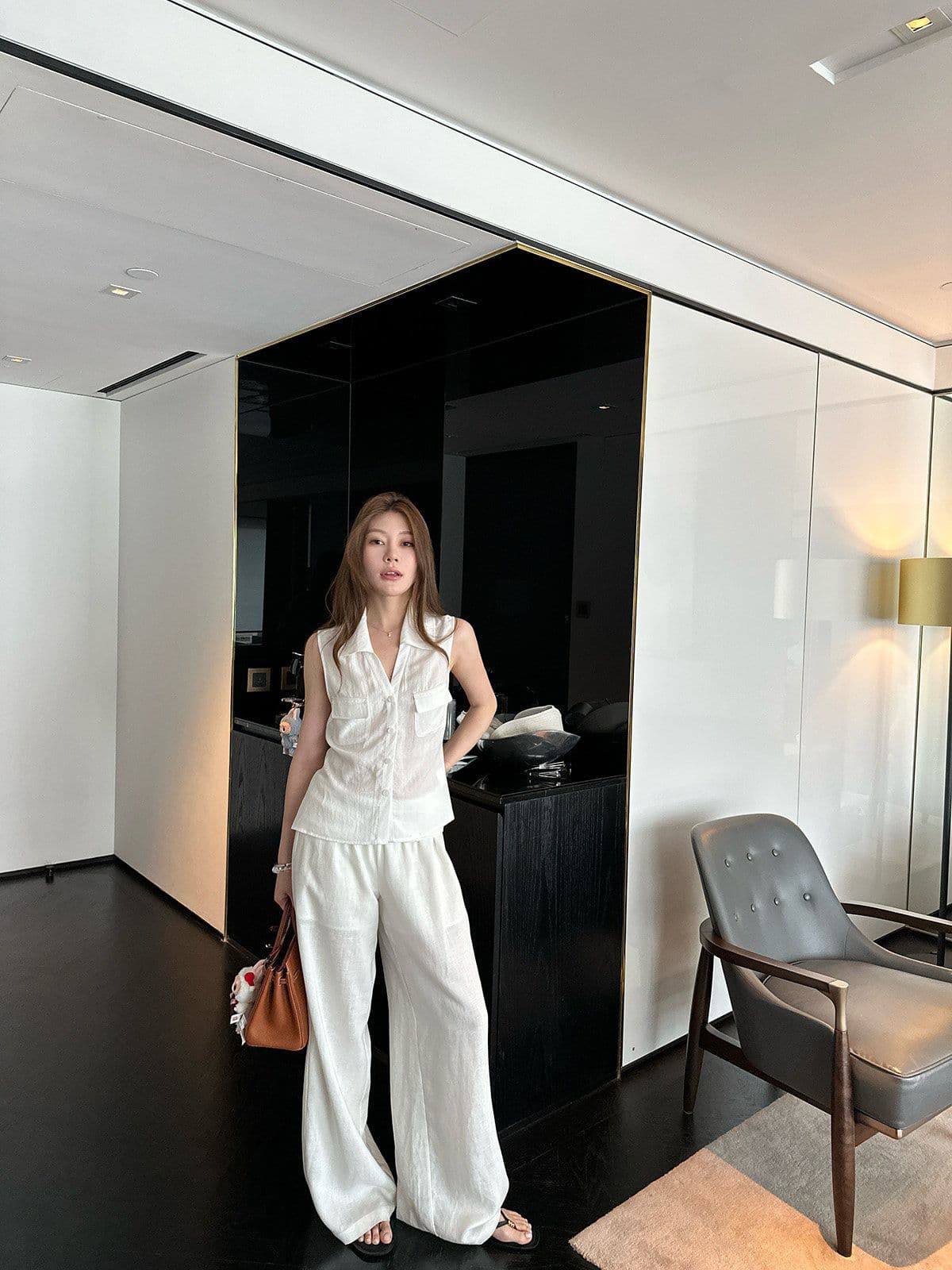 임산부 와이드 레그 팬츠 2026 새로운 여름 얇은 스타일 오래된 돈 바람 스트레이트 캐주얼 도루 센스 롱 바지 디자인 센스 하이웨이스트 상세 이미지 31