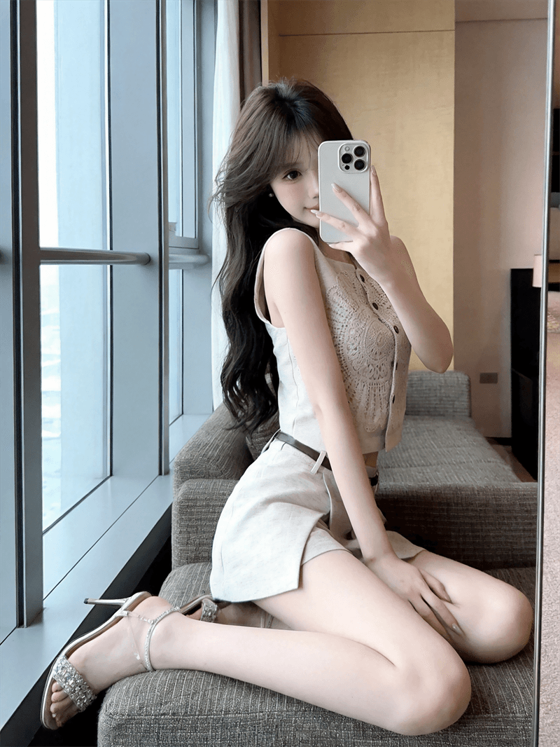 실사 레트로 스타일 홀로우 아웃 레이스 자수 자수 맨위 디자인 센스 비대칭 반 스커트 반바지 상세 이미지 13
