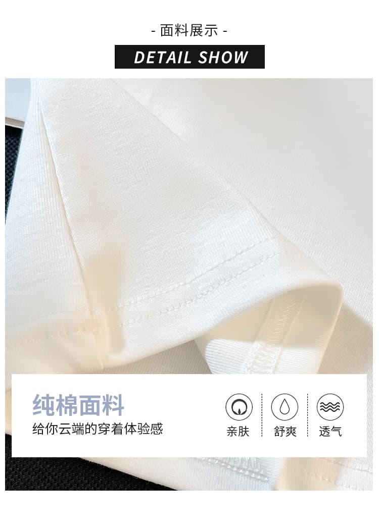 실사 2026 년 여름 새로운 여성 의류 티셔츠 무거운 작업 레이스 나비 매듭 V넥 한국 스타일 루즈핏 외국 가스 맨위 상세 이미지 5