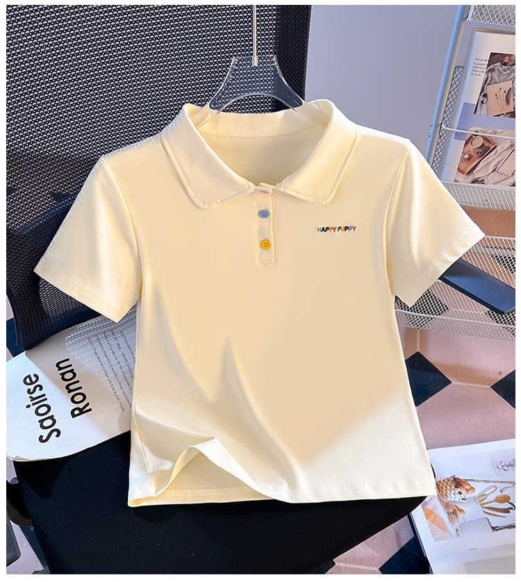 실사 2026 년 여름 새로운 여성 의류 반팔 티셔츠 폴로 칼라 POLO 셔츠 소녀 바람 작은 대중 디자인 센스 맨위 상세 이미지 19