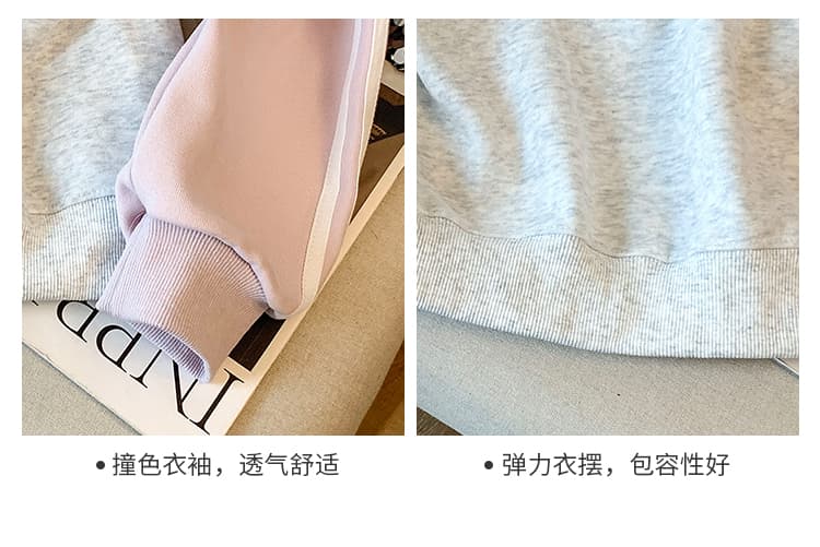 실사 2026 년 가을 새로운 여성 의류 긴팔 후드티 폴로 칼라 polo 삽입 어깨 소매 루즈핏 학생 연령 감소 캐주얼 상세 이미지 9