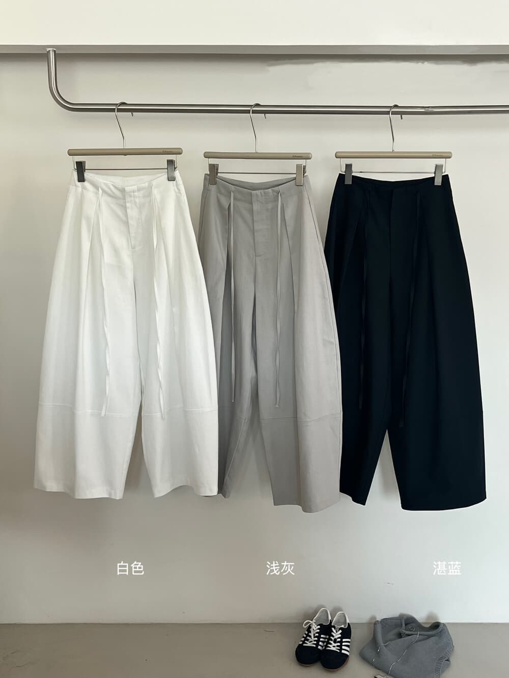물리적 인지도 있음 업데이트 가을 새로운 펌프 로프 풍선 바지 패션 캐주얼 바지 여성 8791 상세 이미지 7