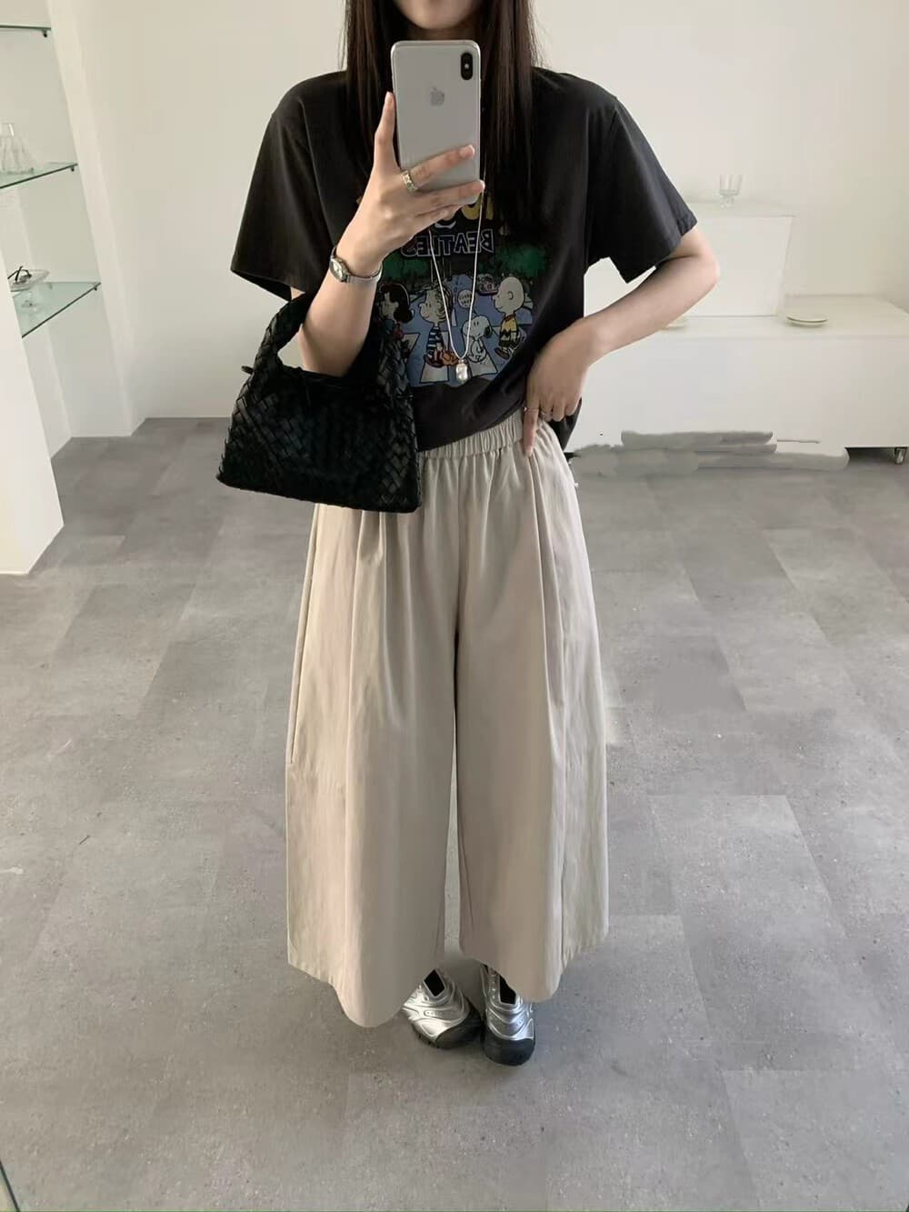 한 부서 느슨함 센스 랜턴 풍선 야마모토 와이드 레깅스 바지 느긋한 바람 캐주얼 바지 상세 이미지 2