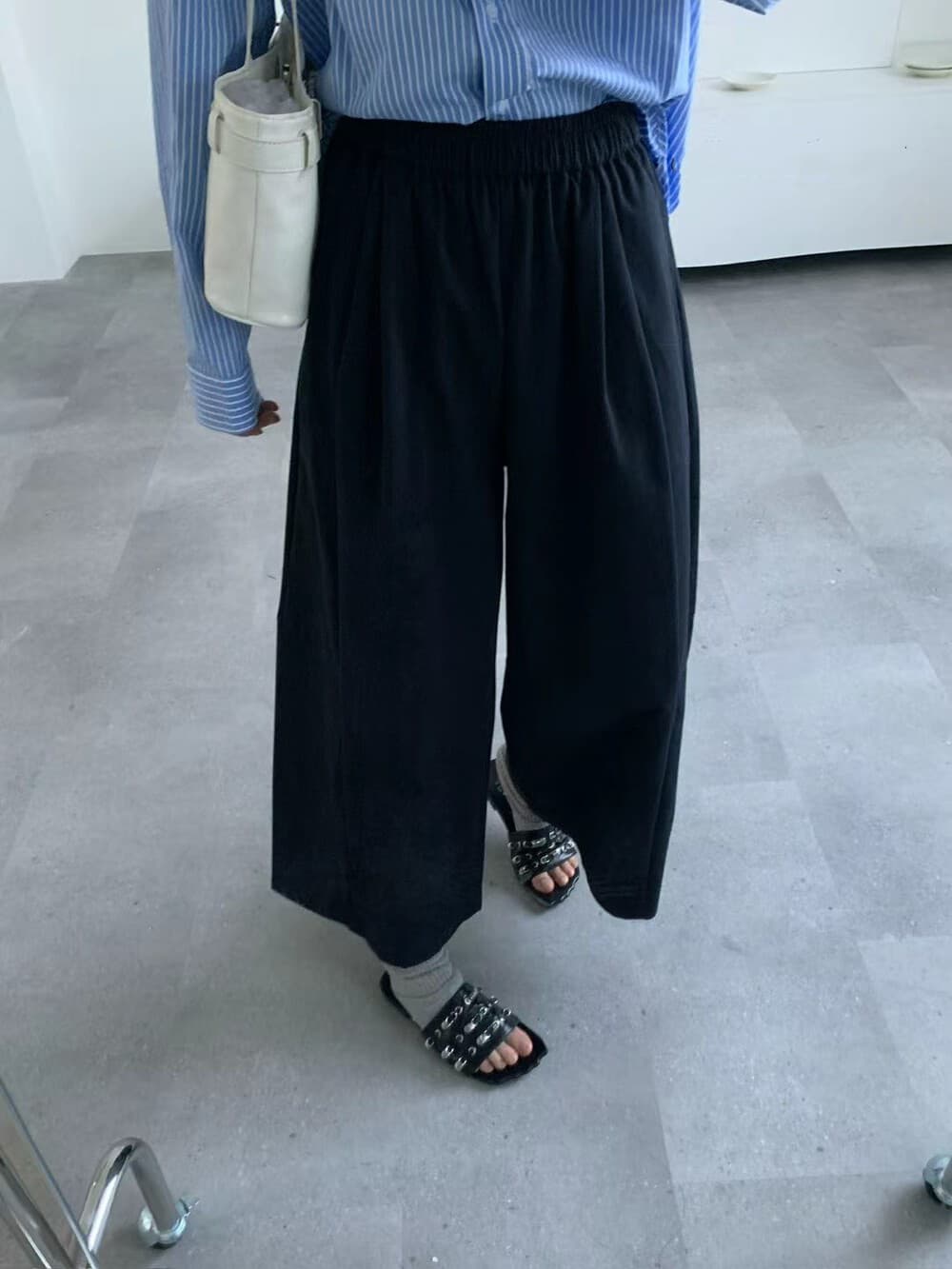 한 부서 느슨함 센스 랜턴 풍선 야마모토 와이드 레깅스 바지 느긋한 바람 캐주얼 바지 상세 이미지 5
